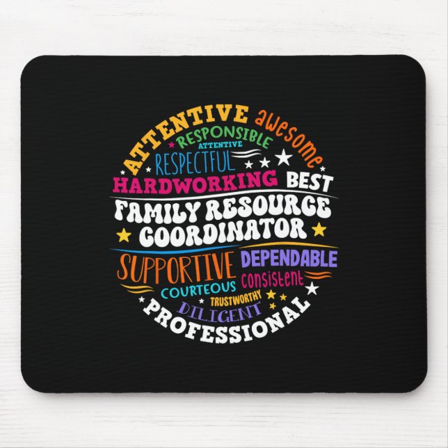 Groovy Family Resource Coordinator Wertschätzung  Mousepad (Vorne)