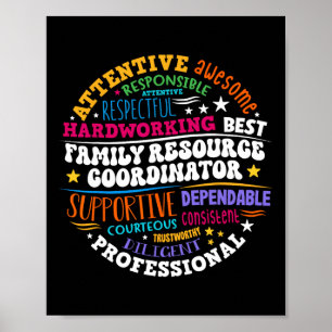 Groovy Family Resource Coordinator Würdigung Poster