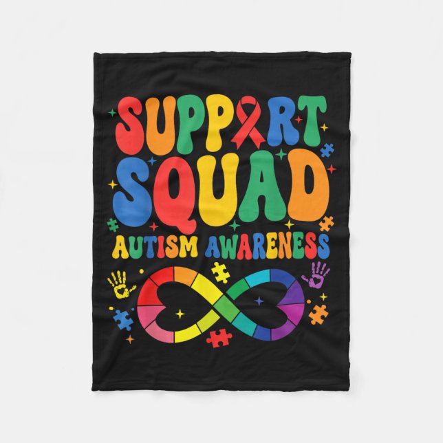 Groovy Family Support Team Au Bewusstsein Fleecedecke (Vorderseite)