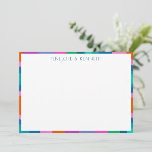 Groovy farbenfrohe Lila Retro Hochzeit maßgeschnei Dankeskarte