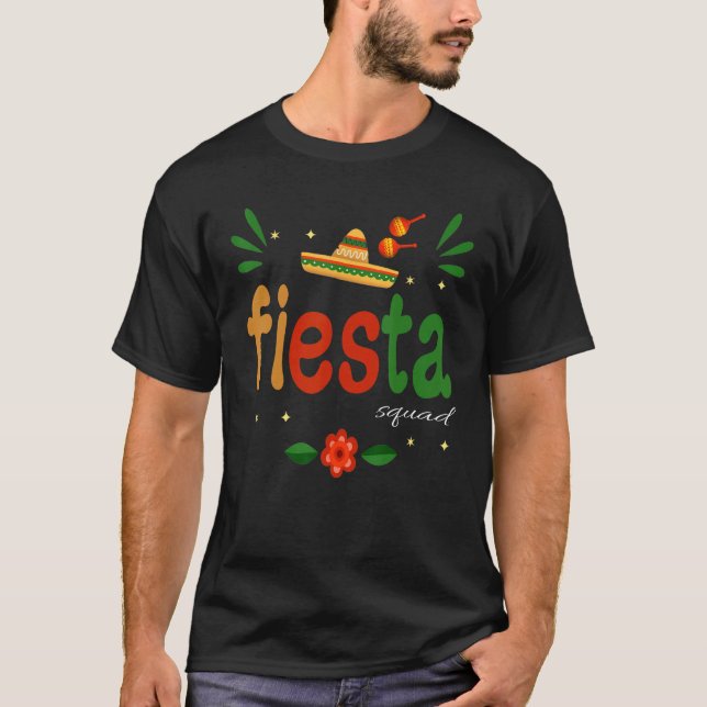 Groovy Fiesta Squad Cinco De Mayo Mexican Fiesta 5 T-Shirt (Vorderseite)