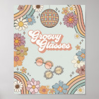 Groovy floral 70er Retro-Tätowierstation Gefallen