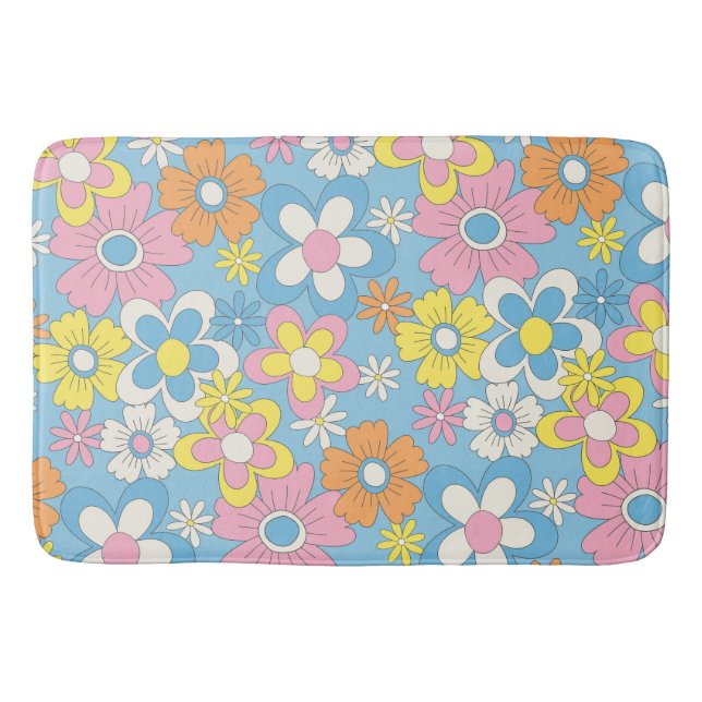Groovy Floral Badematte (Vorderseite)