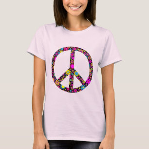 GROOVY FLORAL FLOACE SIGN T - Shirt