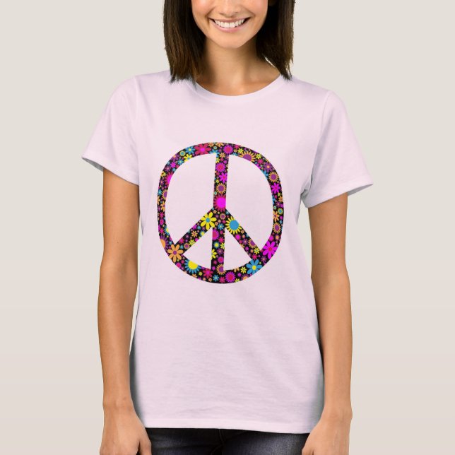 GROOVY FLORAL FLOACE SIGN T - Shirt (Vorderseite)