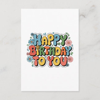 Groovy Floral Geburtstag Begleitkarte
