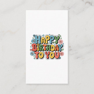 Groovy Floral Geburtstag Begleitkarte