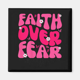 Groovy Floral Glaube statt Angst Religiöser Gott C Magnet