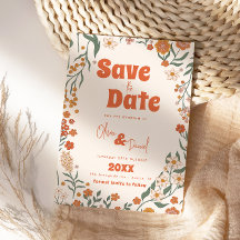 Groovy Floral Vintag Retro Wedding