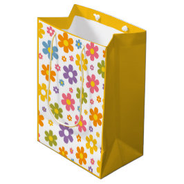 Groovy Flower Power (Gelb) Mittlere Geschenktüte