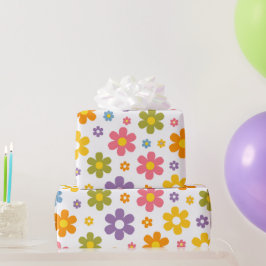 Groovy Flower Power Geschenkpapier