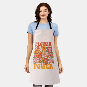 Groovy Flower Power Grafik Schürze