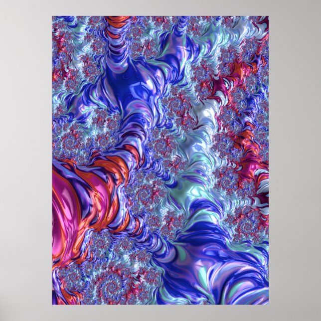 Groovy Fraktal Poster (Vorne)