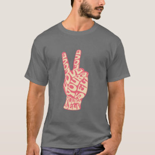 Groovy Frieden Hand Liebe dich selbst 60er Retro T-Shirt