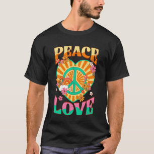 Groovy Frieden Liebe Herz Frieden Tag Internationa T-Shirt