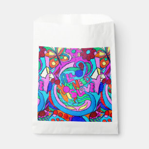 groovy Frieden und Liebe des Hippie Geschenktütchen