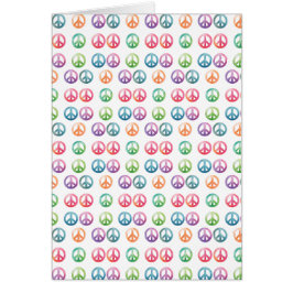 Groovy-Friedenszeichen Wasserfarben-Stil Hippie-Li