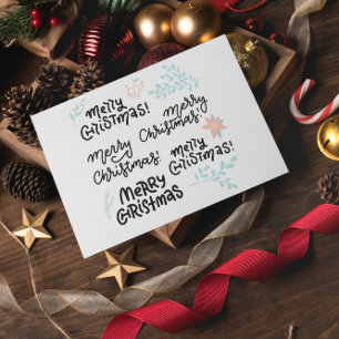 Groovy Frohe Weihnachten Postkarte