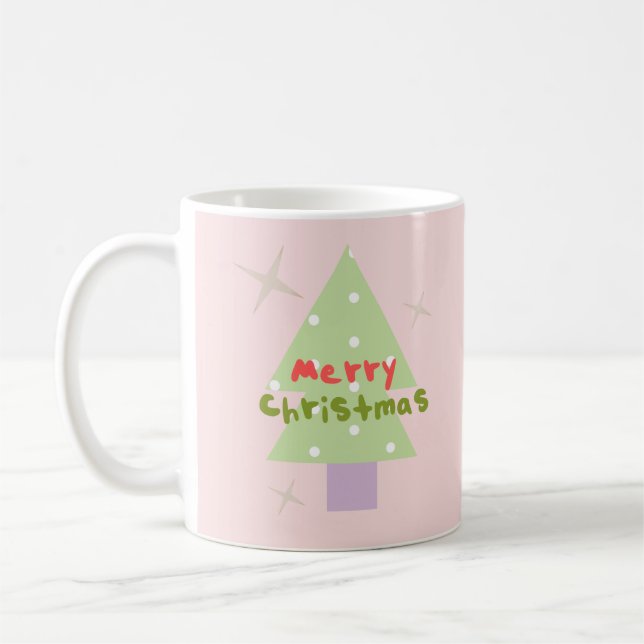 Groovy Frohe Weihnachtsbaum  Kaffeetasse (Links)