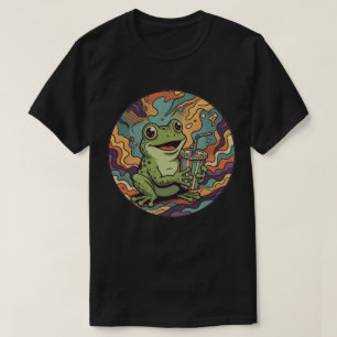 Groovy Frosch trinkt Soda - Retro-psychedelische K T-Shirt