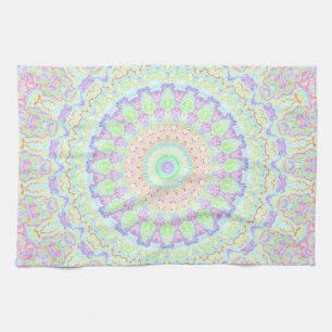 Groovy Funky Boho Hippie Rainbow Abstrakt Mandala Geschirrtuch