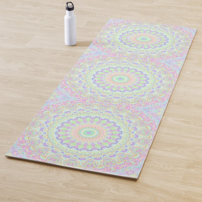 Groovy Funky Boho Hippie Rainbow Abstrakt Mandala Yogamatte (Beispiel)