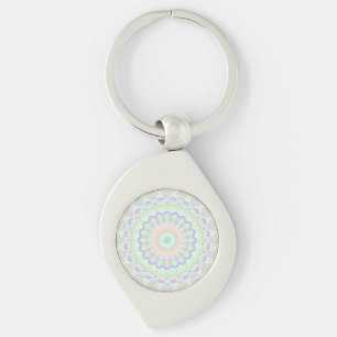 Groovy Funky Boho Hippie Regenbogen Abstractes Man Schlüsselanhänger