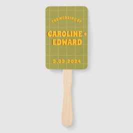 Groovy Funky Colorful Wedding Programs Fächer