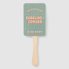 Groovy Funky Colorful Wedding Programs Fächer