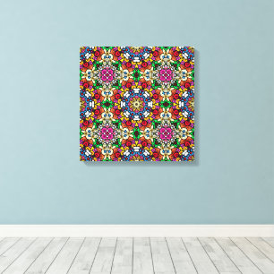 Groovy Funky Flower Power Leinwanddruck