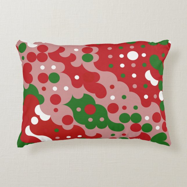 Groovy Funky Mod Retro Weihnachtsmuster Dekokissen (Vorderseite)