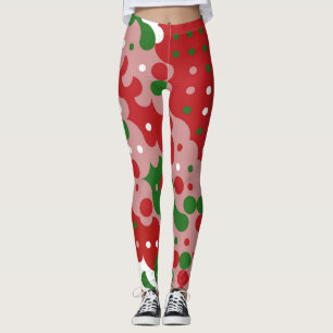 Groovy Funky Mod Retro Weihnachtsmuster Leggings
