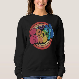 Groovy Funky Vintag Rainbow Circle Sweatshirt
