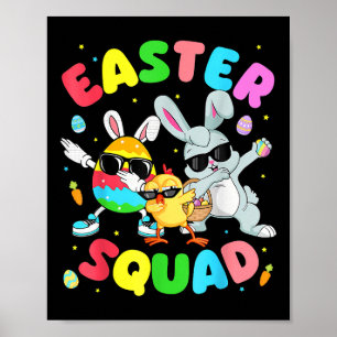 Groovy Funny Rabbit Egg Chick Osterplatz Tag Männe Poster