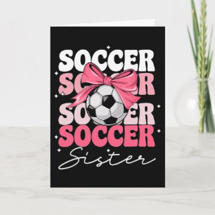 Groovy Fußball Schwester Kokette Schleife Fußball Karte