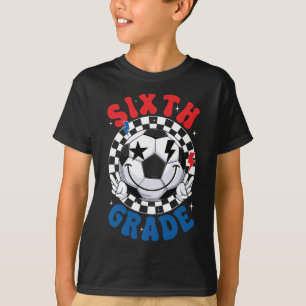 Groovy Fußballmannschaft der sechsten Klasse erste T-Shirt