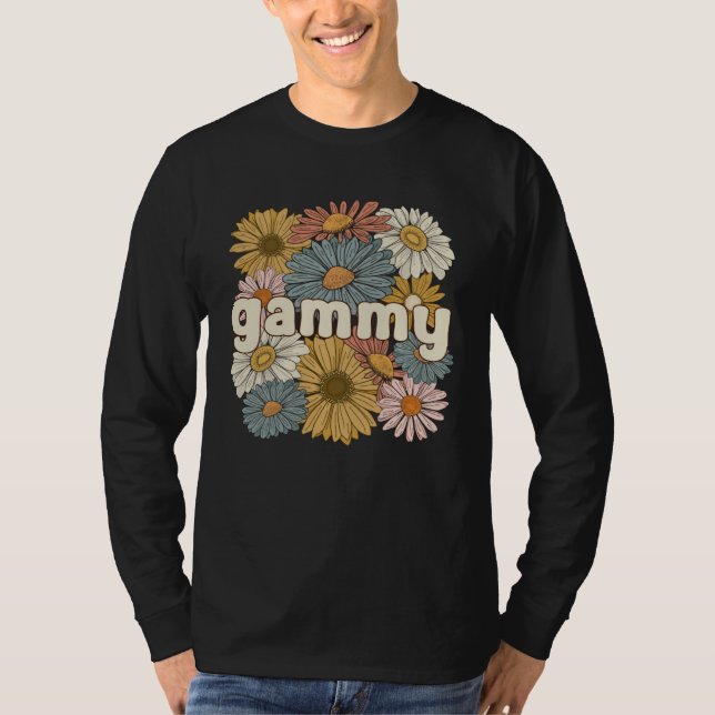 Groovy Gammy Grandmother Flowers Gammy Grandma T-Shirt (Vorderseite)