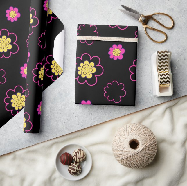 Groovy Gänseblümchen. Geschenkpapier (Kunsthandwerk)