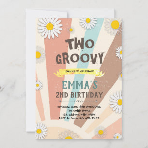 Groovy Gänseblümchen Hippie 60er Einladung