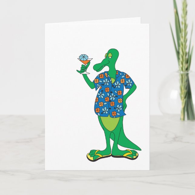 Groovy Gator Vatertag Karte (Vorderseite)