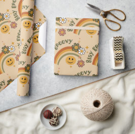 Groovy Geburtstag Retro-Geschenkpapier Geschenkpapier