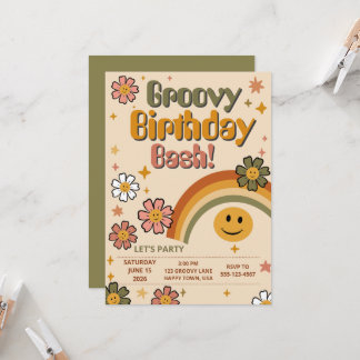 Groovy Geburtstagsparty-Einladung Einladung