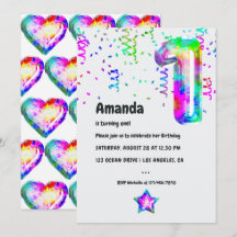 Groovy Gefärbte Krawatte Balloon 1. Geburtstag Par