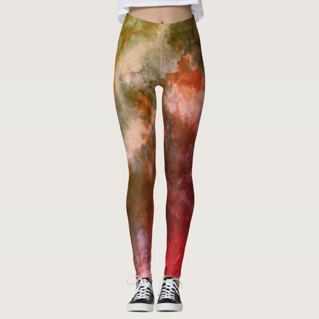 Groovy Gefärbte Krawatte Leggings (Vorderseite)