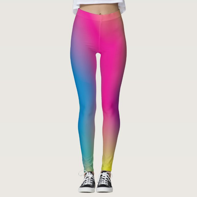 Groovy Gefärbte Krawatte Leggings (Vorderseite)