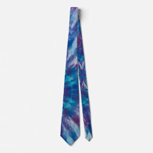 Groovy Gefärbte Krawatte Muster / Blue Lila & Mage