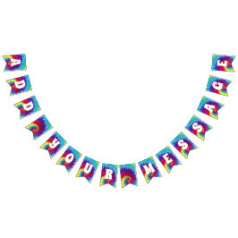 Groovy gefärbte KrawatteHippie Wimpelkette