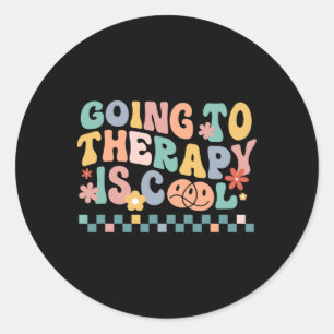 Groovy gehen auf die Therapie ist Cool psychische Runder Aufkleber