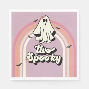groovy Geist retro Halloween Zwei Gruseliger Gebur Serviette