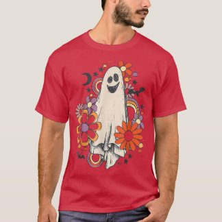 Groovy Geist Vintage Einrichtung Retro Halloween-P T-Shirt